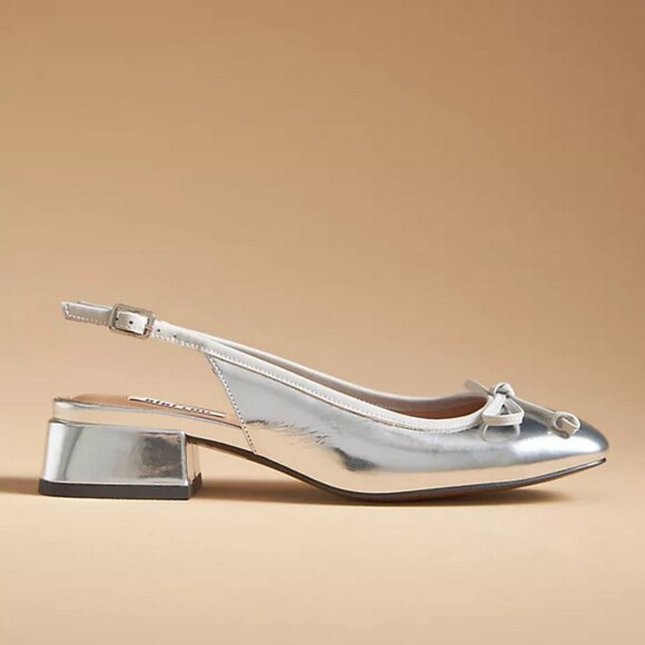 Bibi Lou Suzy Sling Back Block Heel Shoes Size 37 New! - Picture 3 of 7